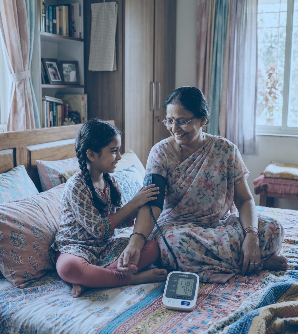 Older couple looking at a smartphone together